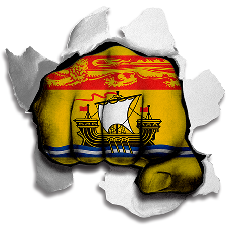 Fist New Brunswick Flag Logo vinyl decal